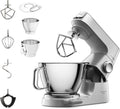 Kenwood Titanium Chef Baker KVL85.424SI Robot da cucina con bilancia integrata – Kit pasticceria 4 pezzi, ciotole 7 L e 5 L, velocità variabile, 1200 W, argento