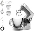 Kenwood Titanium Chef Baker KVL85.424SI Robot da cucina con bilancia integrata – Kit pasticceria 4 pezzi, ciotole da 7 L e 5 L, velocità variabile, 1200 W