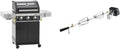 RÖSLE BBQ-Portable Videro E2-P Barbecue elettrico da tavolo – 2 bruciatori, griglia scaldavivande, coperchio con inserto in vetro, acciaio verniciato a polvere, nero/argento