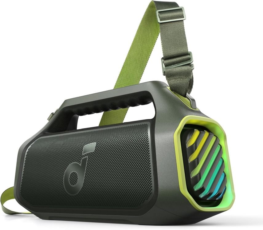 soundcore Boom 2 Plus Altoparlante da esterno 140 W – 2+2 canali, BassUp 2.0, 20 h, ricarica rapida, IPX7, illuminazione RGB, USB-C, power bank, Bluetooth 5.3, portatile