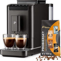 Tchibo Esperto2 Caffè Macchina da caffè automatica con funzione 2 tazze per Caffè Crema ed espresso, Granite Black – Confezione degustazione caffè in omaggio
