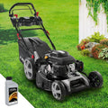 BRAST Tosaerba a benzina semovente – 5,2 kW (7 CV), taglio 55 cm, altezza 30-80 mm, cesto 60 L, motore 4 tempi OHV, telaio in acciaio, Power