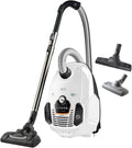 AEG VX7-2-IW-S Aspirapolvere – Ruote morbide 360°, solo 69 dB(A), accessori, impugnatura Ergo, filtro lavabile, 650 W, raggio 12 m, bianco