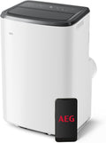 AEG Chillflex Pro AXP26U338CW Climatizzatore portatile – Display LED, comandi touch, telecomando, 30-40 m², raffrescamento, ventilazione, deumidificazione, automatico, bianco/argento/nero