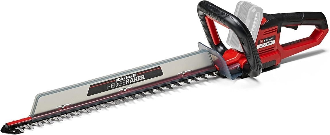 Einhell ARCURRA 18/55 Tagliasiepi a batteria Power X-Change – 18 V, lama 55 cm, passo 18 mm, raccoglitore, impugnatura anteriore stretta, senza batteria