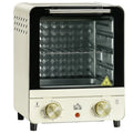 HOMCOM Mini forno crema con temperatura regolabile, timer e finestra di visualizzazione
