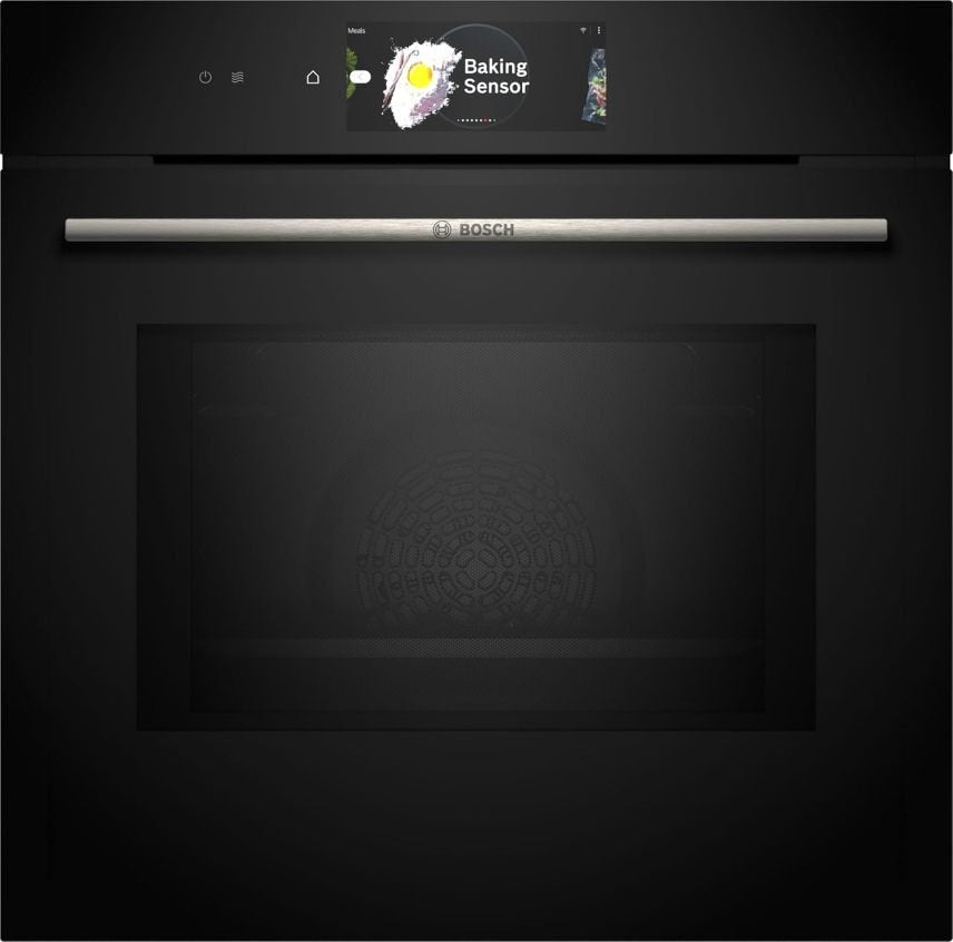 Bosch HMG7361B1 Serie 8 Forno da incasso intelligente con microonde 60 × 60 cm – Prodotto in Germania, Air Fry, anello di controllo digitale, nero