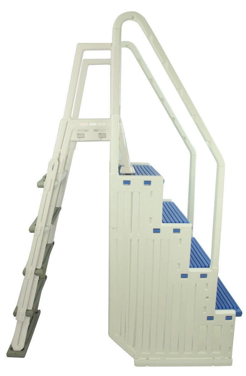 Confer Step 1 & In-Pool Ladder Sistema di scaletta per piscina fuori terra – Colore a scelta