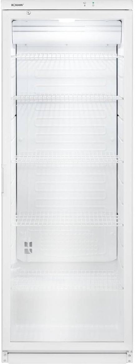Bomann Frigorifero vetrina 347 L – Frigorifero per bevande con serratura, 6 ripiani regolabili da 30 kg, illuminazione LED, KSG 7351 nero