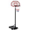 HOMCOM Canestro da basket per bambini da esterno – Regolabile in altezza e su ruote