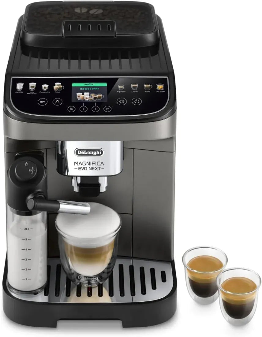 De'Longhi Magnifica Evo ECAM 292.81.B Macchina da caffè automatica – Sistema LatteCrema, 7 tasti diretti per cappuccino, espresso e altre bevande