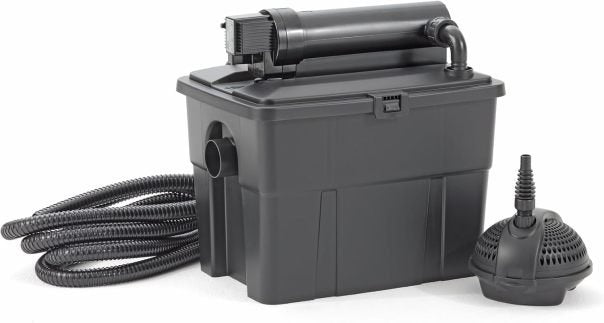 Pontec MultiClear Set 5000 Sistema di filtrazione completo – Pompa + filtro multicamera a passaggio per laghetto da giardino