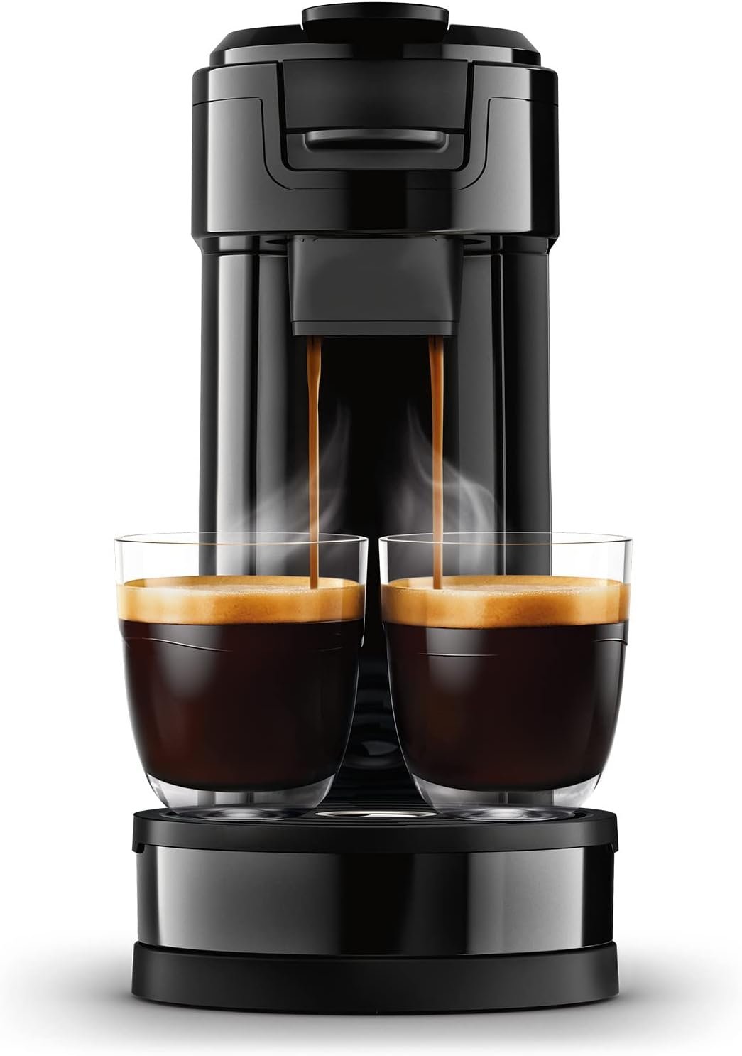 Philips Senseo Switch Macchina a cialde e caffettiera filtro 2 in 1 – Serbatoio 1 L, 7 tazze in una volta, nero laccato
