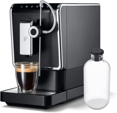 Tchibo Esperto Pro Macchina da caffè automatica con funzione One Touch per Caffè Crema, espresso e bevande al latte, antracite