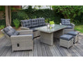 Set da pranzo da giardino premium in alluminio « Asti », 6 pezzi