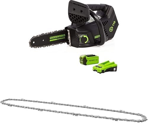 Greenworks Motosega a batteria 40 V con motore brushless – Batteria 2 Ah, caricabatterie e catena di ricambio da 25 cm inclusi