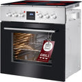 Bomann EHBC 7936 IX Set forno elettrico da incasso + piano in vetroceramica – 4 zone, forno 56 L, 9 funzioni, zona arrosto