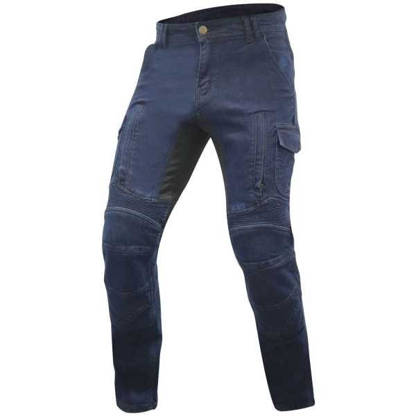 Trilobite Acid Scrambler Jeans moto uomo blu scuro – Taglio Slim Straight, rinforzo Kevlar®, protezioni CE