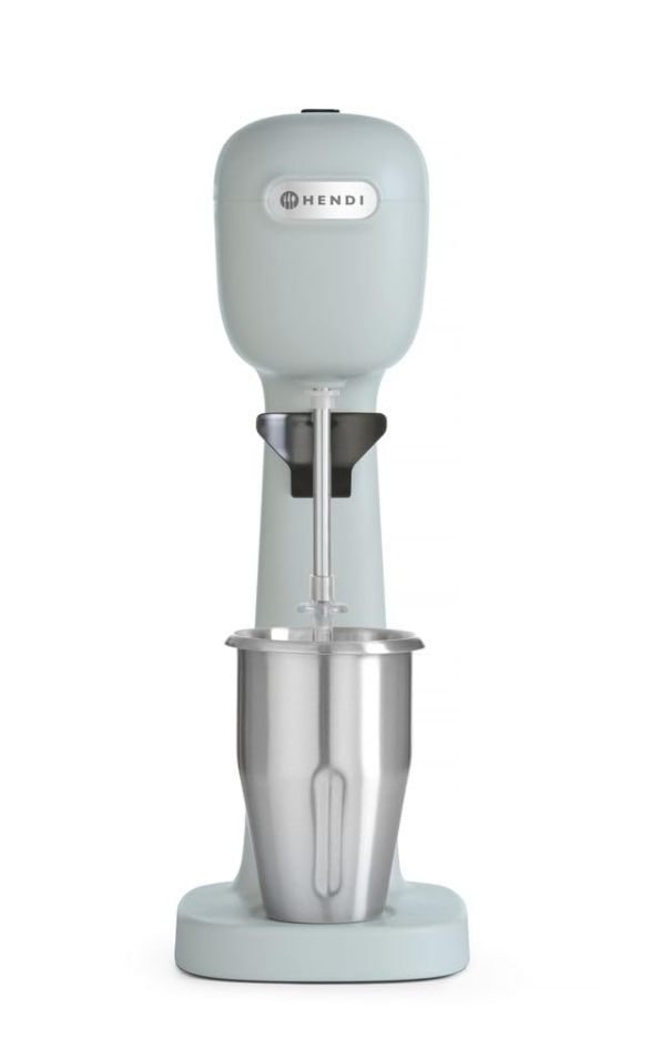 HENDI Macchina per milkshake 400 W – 2 bicchieri inox/policarbonato, 4 agitatori intercambiabili, frappè e bevande, caramello