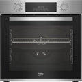 Beko BBSM12340X Set forno + piano cottura a induzione da incasso – 4 zone, forno da 72 L con 8 modalità, sicurezza bambini, pulsanti sensibili, nero/acciaio inox