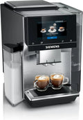 Siemens EQ900 TQ903D03 Macchina da caffè automatica – Controllo tramite app, display touch, modalità Barista, AromaBoost, macinacaffè premium, pulizia automatica a vapore, 1500 W, inox