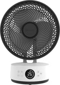 MEACO MeacoFan Sefte Ventilatore da tavolo – 12 velocità, oscillazione orizzontale/verticale, 3 ampiezze, ultra silenzioso, telecomando, nero