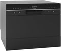 Bomann TSG 7405 Mini lavastoviglie con allacciamento idrico – Tubo incluso, silenziosa, protezione antitrabocco, ideale per piccola cucina/campeggio, nero