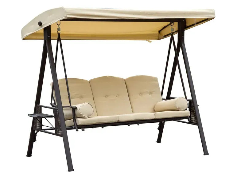 Outsunny Dondolo da giardino 3 posti con imbottitura