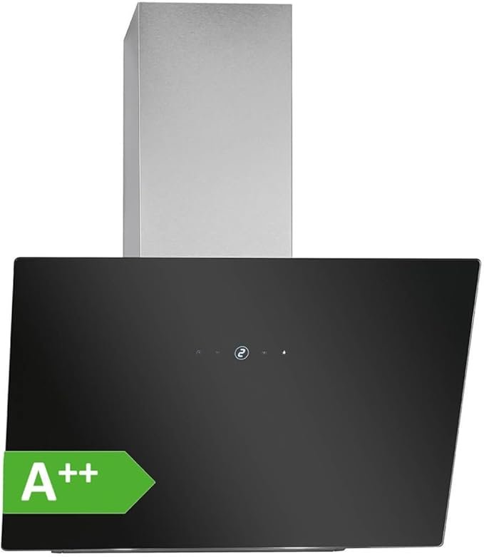 Bomann DU 7606.1 G Cappa 60 cm – Classe A++, motore DC, 9 velocità, scarico/ricircolo, silenziosa, accessori di montaggio inclusi
