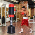HOMCOM Sacco da boxe autoportante regolabile in altezza con imbottitura protettiva per le articolazioni
