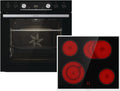 Gorenje Set forno da incasso ventilato Inox Set 4 con piano in vetroceramica / 77 L / ExtraSteam / GentleClose & Open / EcoClean / AirFry / PizzaMode / PerfectGrill / guide telescopiche / finitura inox