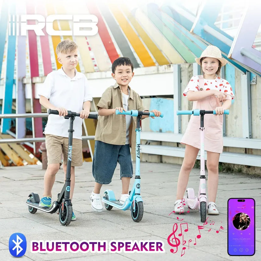 RCB R11 Kid Monopattino elettrico leggero per bambini con logo RCB – Rosa