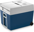 Mobicool MT48W AC/DC Frigo elettrico portatile con ruote 48 L – Per casse di bevande, 12 V/230 V, auto, camion, barca e camper, blu