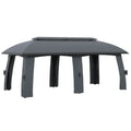 Outsunny Gazebo da giardino con tetto ventilato e tende
