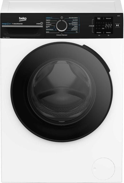 Beko WMC91464ST1 b300 Lavatrice 9 kg – Bluetooth, motore ProSmart Inverter, vapore, Pet Hair Removal, WaterSafe+, bianco