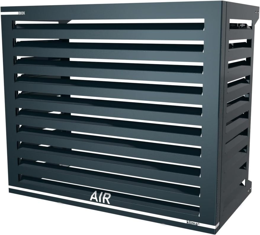 Box Air Copertura per unità esterna di climatizzatore / pompa di calore – Copertura fonoassorbente e griglia di protezione robusta