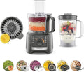 Kenwood MultiPro Compact FDP31.360GY Robot 800 W – Ciotola 2,1 L, blender 1,2 L, 2 velocità + Pulse, gancio, dischi e spremiagrumi, grigio