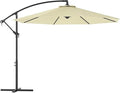 Outsunny Mezzo ombrellone con manovella e ventilazione