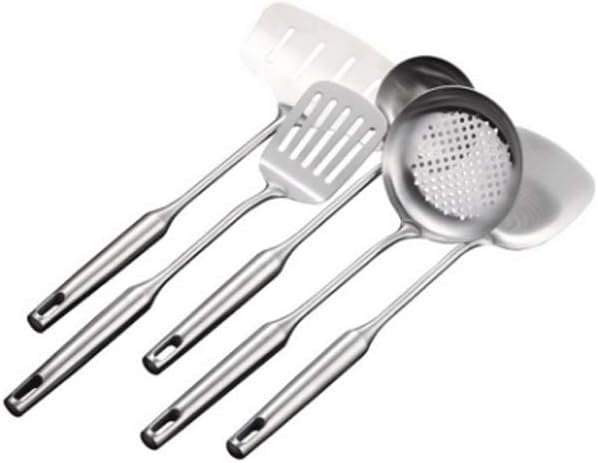 Set di utensili da cucina in acciaio inox