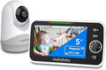 HelloBaby Baby monitor video con telecamera e audio – Schermo 5 pollici, batteria 3500 mAh, telecamera PTZ, audio bidirezionale, modalità ECO, visione notturna, portata fino a 293 m
