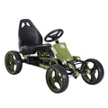 HOMCOM Go-kart a pedali per bambini stile militare – Freno a mano e regolazioni adattabili
