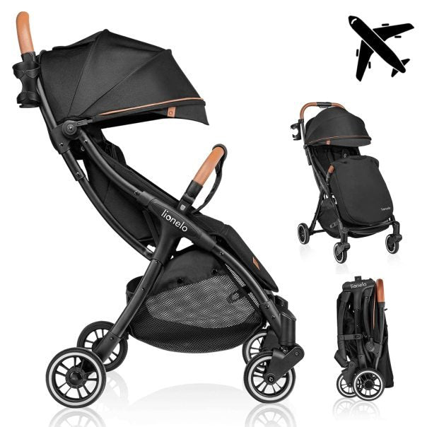 LIONELO Julie One Passeggino fino a 22 kg, schienale e poggiapiedi regolabili, zanzariera, sacco coprigambe, portabicchiere e borsa per il trasporto, pieghevole