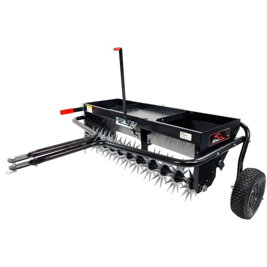 Brinly AS2-40BH-P Combinazione aeratore + spanditore / arieggiatore, nero opaco