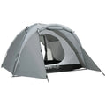 Outsunny Tenda da campeggio a cupola per 2-3 persone, estensibile, 4 porte