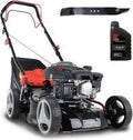 Scheppach MS150-42 Tosaerba a scoppio 3,5 CV – Taglio 42 cm, trazione, telaio in acciaio, pulizia, mulching, sacco 45 L, 7 altezze 25–75 mm