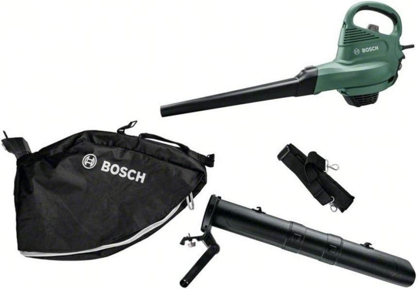 Bosch UniversalGardenTidy 3000 Aspiratore/soffiatore elettrico – 3000 W, sacco 50 L, velocità variabile, soffiaggio, aspirazione e triturazione delle foglie