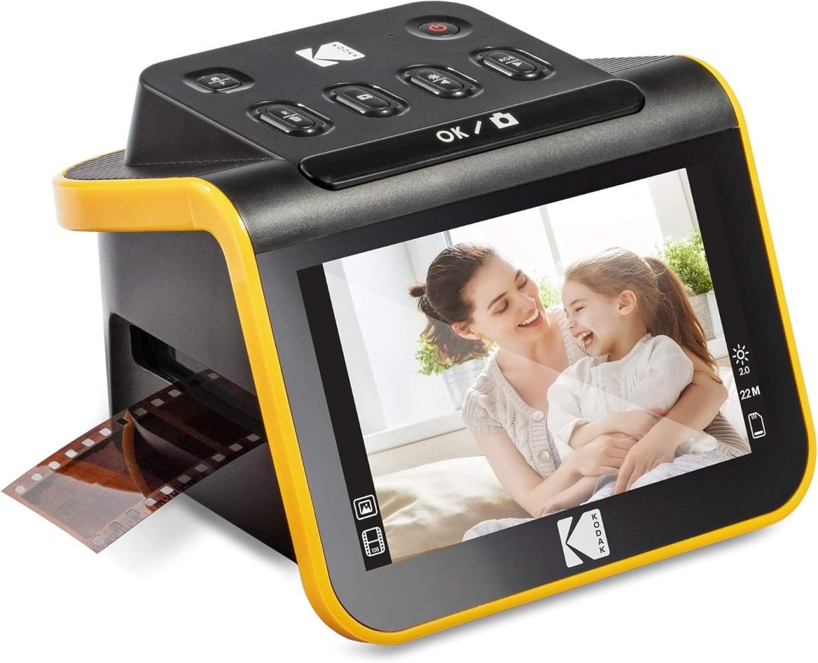 KODAK Slide N SCAN Scanner per pellicole e diapositive con display LCD 5″ – Nero