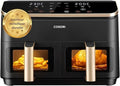 COSORI Airfryer doppia zona 8,5 L – 2 scomparti, 8-in-1, cottura con poco olio, risparmio energetico, lavabile in lavastoviglie, dorata
