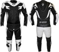 BI ESSE Tuta moto uomo 2 pezzi – Pelle e tessuto, giacca e pantaloni separabili, regolabile e traspirante, touring/racing