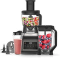 Ninja BN800EU Robot multifunzione e blender 3 in 1 – 5 programmi, ciotola 1,8 L, caraffa 2,1 L, bicchiere 700 ml, 1200 W, lavabile in lavastoviglie, Auto-iQ, nero